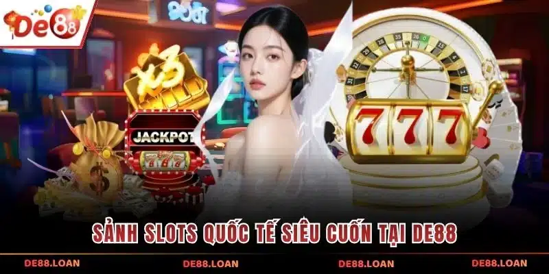 Sảnh slots quốc tế siêu cuốn tại DE88